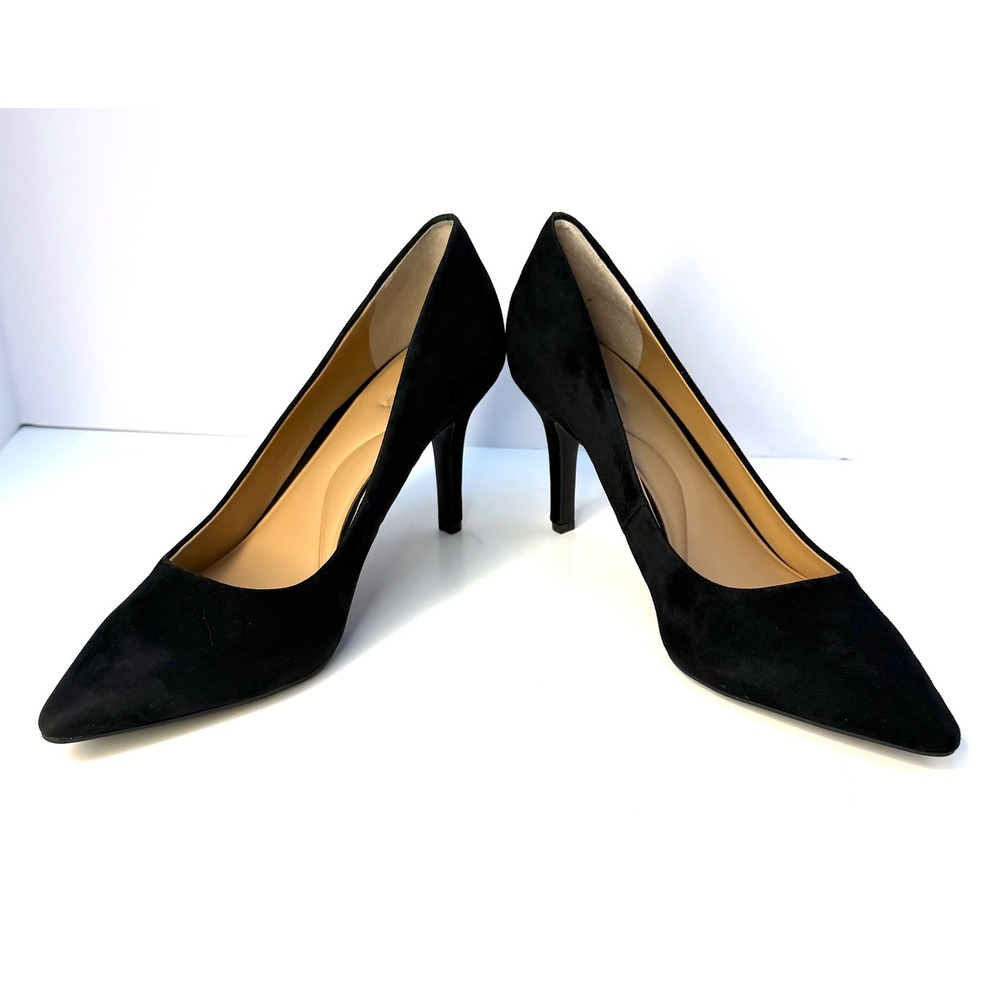 I.N.C. International Concepts Zitah Pointed Toe Pumps Black Suede Size 10.5M NWT